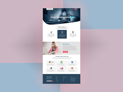 job portal web design dribbble design ecommerce illustration job app logo mobile app portal design