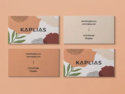 Kaplias - Busines Cards abstract botanicals business cards decor illustration interiordesign logo nordic rustic wordmark