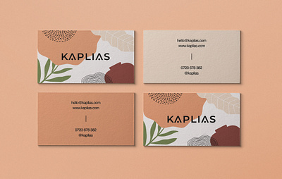 Kaplias - Busines Cards abstract botanicals business cards decor illustration interiordesign logo nordic rustic wordmark