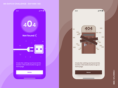 365 DAYS UI CHALLENGE - DAY 008, #dailyui008 404 error 404 error page 404page app app design design oops ui uiux