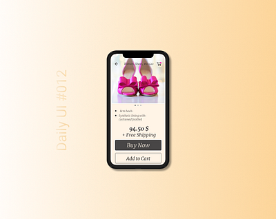 Daily UI #012 - E-Commercial Shop Single Item 100dayproject app daily challange daily ui daily ui challenge dailyui design e commerce design ecommerce minimal single product ui