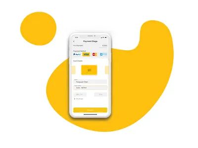 A credit card checkout page. app illustration ux