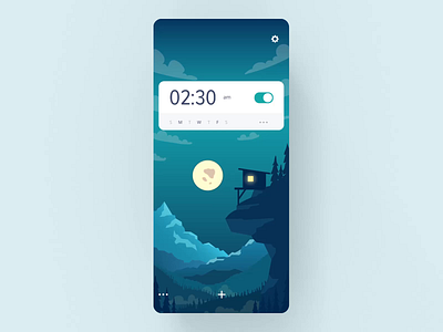 Alarm app animation #2 alarm animation app concept design illustration layout mobile motion ui ux