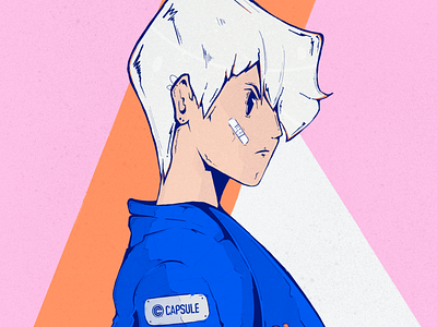 Capsule Corp. Engineer abstract anime capsule character character design comic dragonball drawing engineer girl illustration illustrator ipad pro linework manga procreate short hair woman