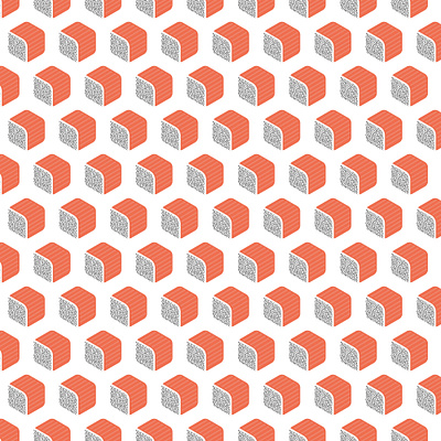 memphis sushi illustration memphis design orange pattern pattern art pattern artist pattern design surface pattern surface pattern design sushi