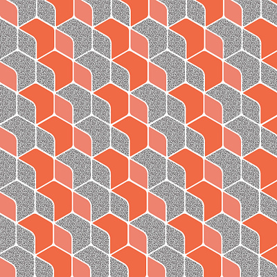 cubic modern orange pattern pattern art pattern artist pattern design salmon surface pattern surface pattern design