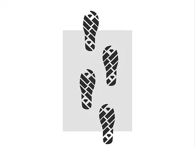 Inktober 2019 - Day 20 - Tread black and white logo design illustration inktober inktober2019 shoe treads shoes steps tread
