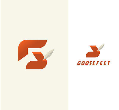 Goosefeet Gear - Logo backpacker backpacking camp camping feather feet illustration illustrator logo sock