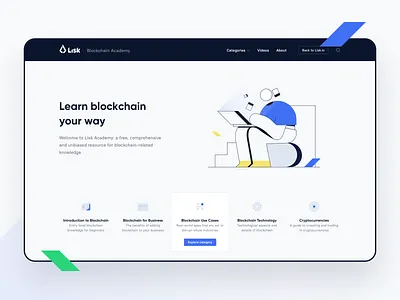 Lisk Academy #1 blockchain crypto cryptocurrency modern ui ui ux webdesign