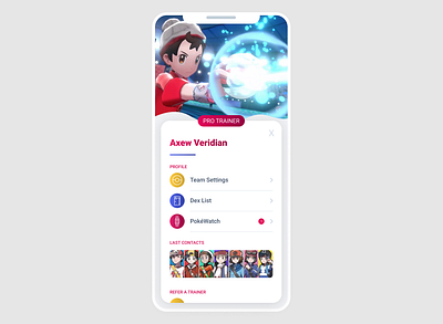 Pokémon Trainer App for the #DailyUI Challenge app dailyui learning pokemon ui ux uxdesign