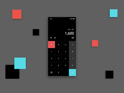 Daily UI #004 - Black Calculator black calculator app daily ui 004 mathematics ui