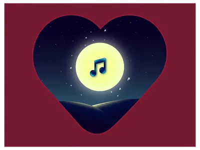 Thankful for the Music! artists design dreamers gradient illustration illustrator life mood moonlight music musicians nature stars thankfu universe vector