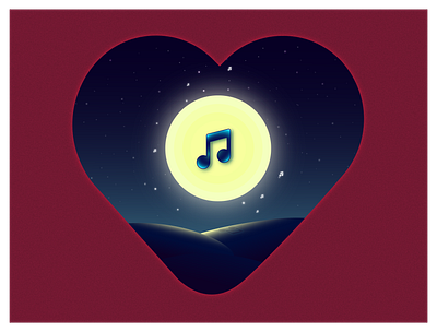 Thankful for the Music! artists design dreamers gradient illustration illustrator life mood moonlight music musicians nature stars thankfu universe vector