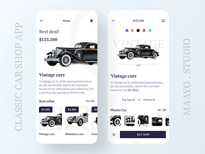 Classic car shop app app concept car shop classic car clean ui home screen ios app ios app design mobile app modern car shop product typography ui user experience ux vintage car visual classic app visual design