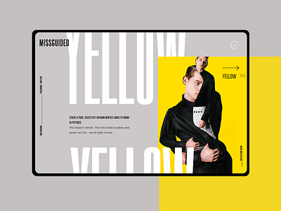 Trend #2 colorfull design fonts large font mondrianizm ui uidesign yellow