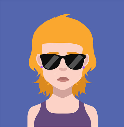 Avatar face with hair and eyebrow - Vector avatar avatars flat girl people vector