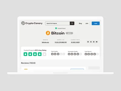 CryptoCanary // Post a review blockchain crypto currency reviews