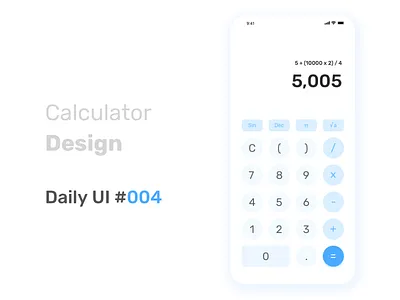 Daily UI #004 - Calculator calculator ui calculatorui daily 100 challenge dailyui interfacedesign math uiux