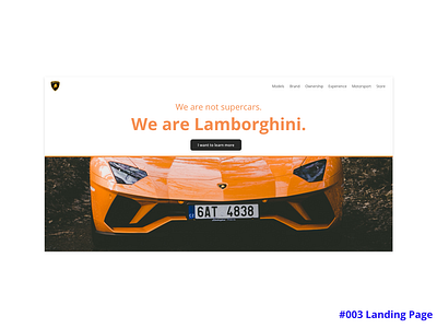 Landing Page | Daily UI #003 003 branding daily ui dailyui dailyuichallenge design landingpage ui userexperience userinterface uxui