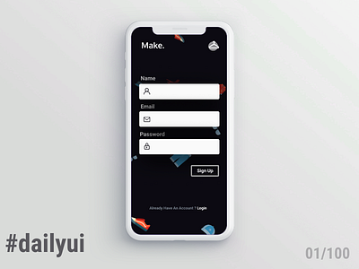 Fashion Signup Page(Make.), (Daily Ui) #01 best design daily ui