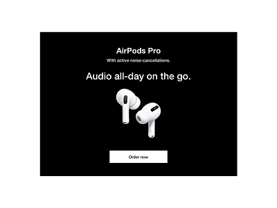 #DailyUI #UI #098 #advertisement #airpodspro #apple