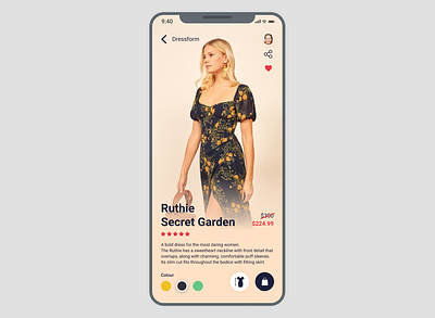 Fashion App for #DailyUI Challenge [16] app dailyui productdesign ui userexperience ux uxdesign