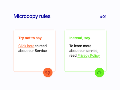 Microcopy rules #01 accessibility microcopy ux ux writing writing