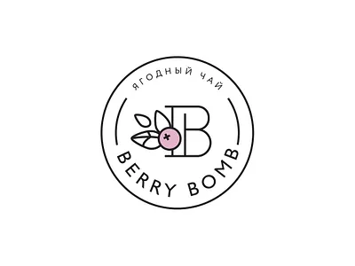 Berry Bomb berry logo tea