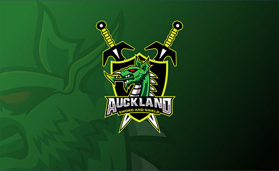 Auckland Sword and Shield Logo auckland dragon fighting club illustration logo shield sports logo sword vector