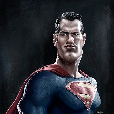 My favorite Superman caricature digital art digital painting henry cavill man of steel photoshop art realistic super hero superhero superman