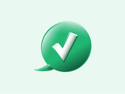 Success! checkmark experimental flow gradient illustration overprint success success message talk bubble ui