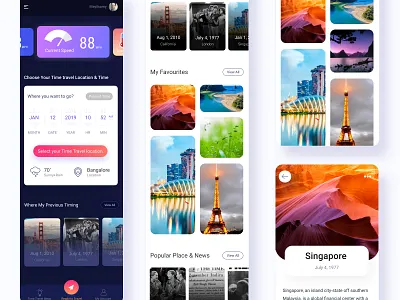 time travel app branding landing page mayilsamy mobile app time machine time travel app travel user experience ux ideation web design