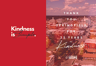 Kindness Is Simple. design editorial graphic kindness logo magazine red typography