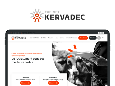 Cabinet Kervadec business corporate design recruit recruitment agency ui ux webdesign