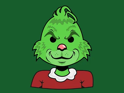 Holiday Illustration - The Grinch christmas christmas illustratuion daily art flatillustration grinch illustration sketch thegrinch vectober vector whoville