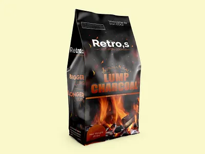 Charcoal Packaging Design creative design illustration packagingdesign packagingpro pattern design plastic bag