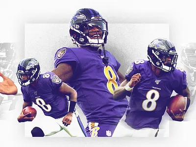 Lamar Jackson Record Breaker Center Piece design football graphic design illustration nfl photoshop