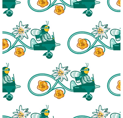 Proposed wrapping paper design adobe illustrator floral illustration ithaca qcassetti trumansburg