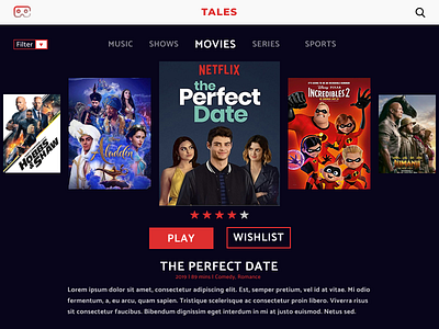 Daily UI Challenge 025. TV App Design app daily 100 challenge dailyui dailyui025 design figma figmadesign movies tv app ui user experience user interface design ux