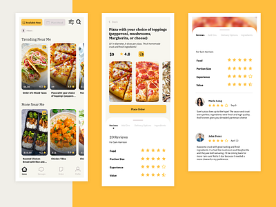 Food Delivery App food app mobile product design ui uidesign user interface ux uxdesign uxui