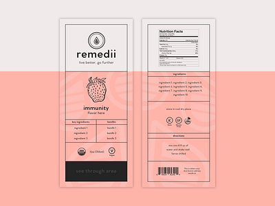 Remedii Packaging Label Concepts brand brand identity branding branding designer health label label design logo logo design minimal modern packaging packaging design packaging designer packaging mockup wellness