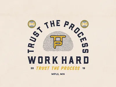 Trust the Process design illustration lockup trust the process type typography