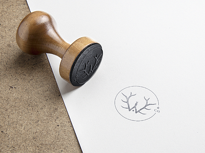 Woolen Antler & Co. Stamp antler branding design foraged graphic design handcrafted mark stamp w