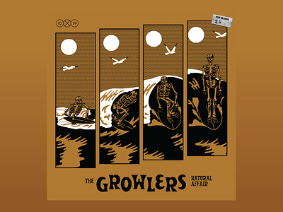 10x19 4. The Growlers - Natural Affair beach comic frame goth hoodzpah seagull skeleton surfing timelapse wave waves