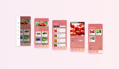 Mobile App - Wholesale of food plants. app design figma mobile app ui ux