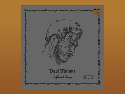 10x19 2. Post Malone - Hollywood's Bleeding 10x19 hoodzpah illustration illustrations man portrait profile