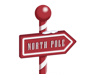 North Pole 😈 adobe christmas design graphic design holiday illustration illustrator north north pole red santa snow texture white