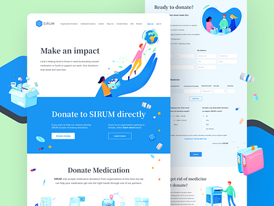 Sirum.org - Website & Brand Design (2/3) brand design branding design illustration modern non profit nonprofit startup webdesign website
