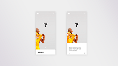 Mamba Mentality page app design kobe logo mambamentality minimal nike prototype store ui ux