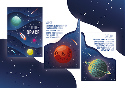 Outer Space Illustration Book book illustration illustration art illustration design illustrator illustrator cc planet space vector